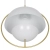 Lampa wisząca  z mosiężnym pierścieniem i białym metalowym kloszem Tavia NO2412353001 - Nordlux